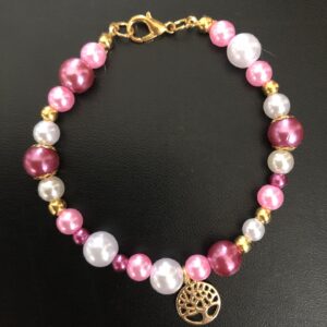 Kralenarmband roze