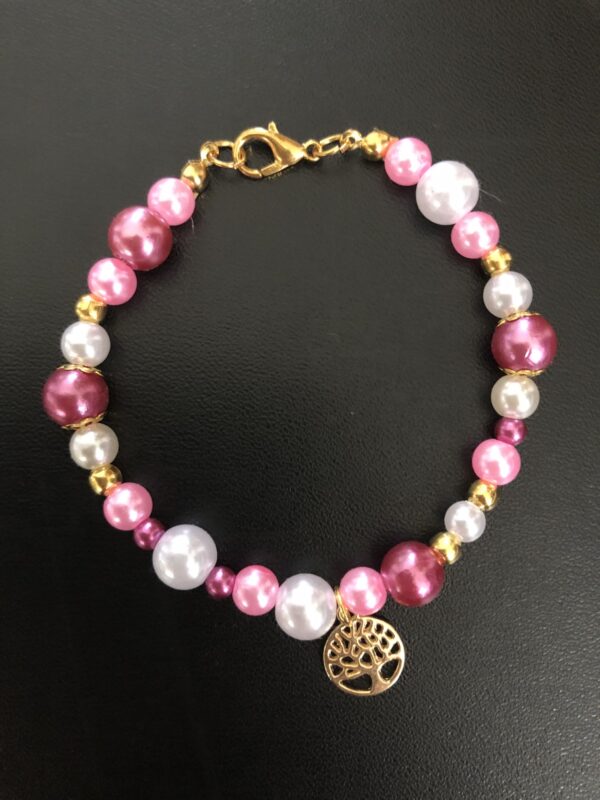 Kralenarmband roze